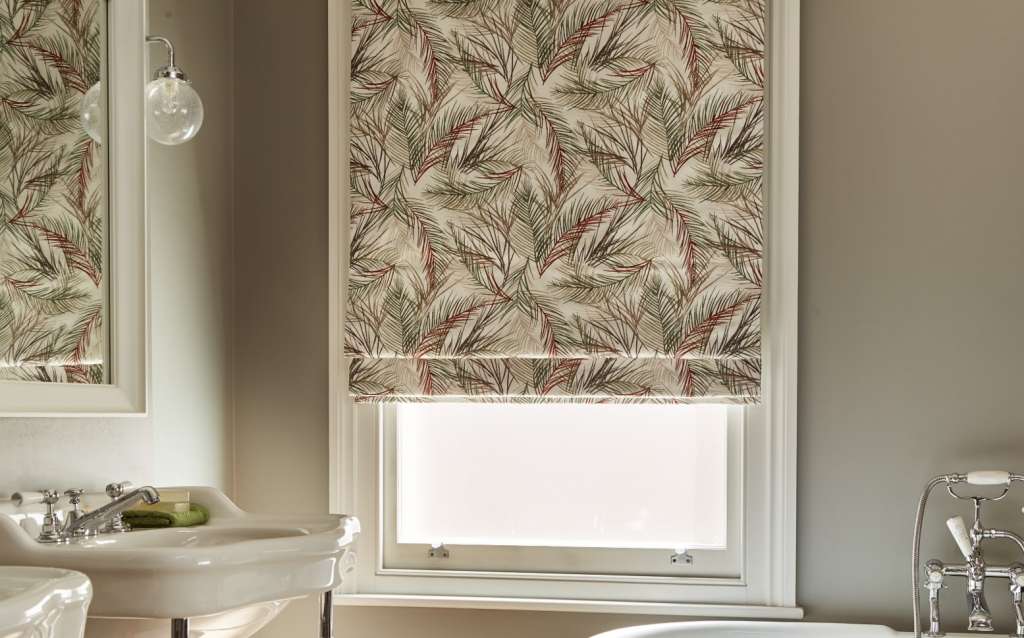 patterned roman blinds